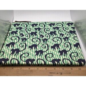 New Stella and Dot All In Pouch Clutch Stripped Design Fashion With Monkeys